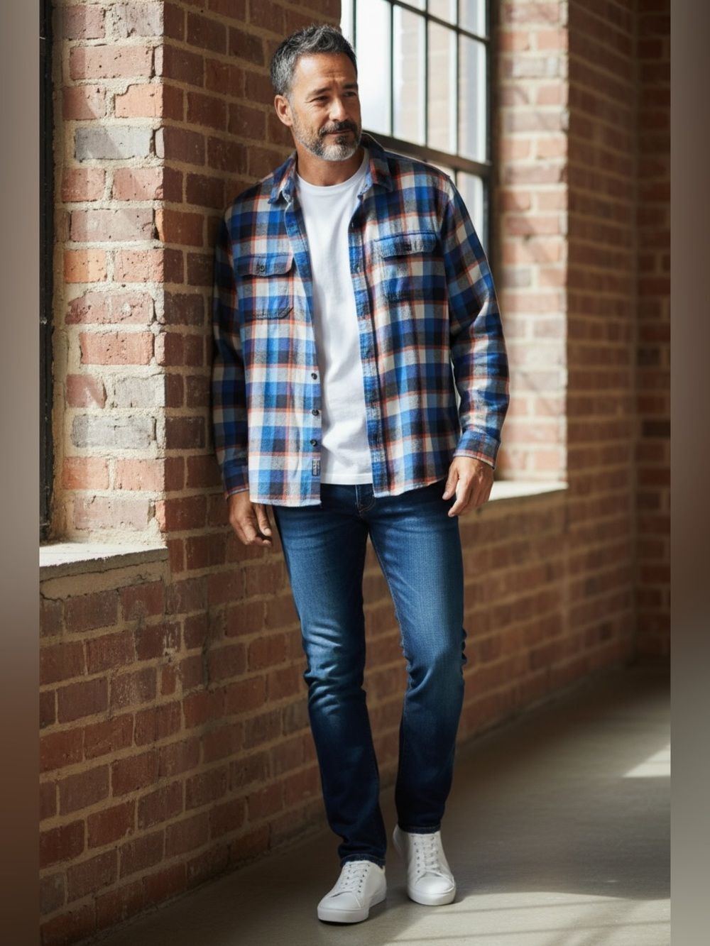 ✨ american eagle blue plaid flannel button down shirts✨